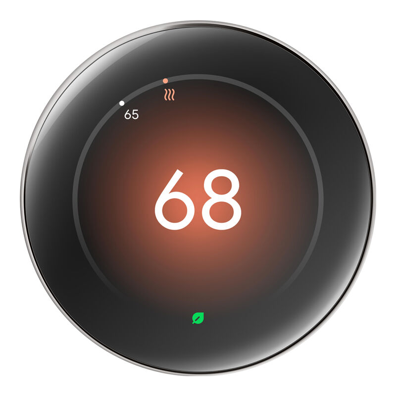 Google Nest Learning Thermostat (4th gen) with Nest Temperature Sensor (2nd gen) - Polished Silver